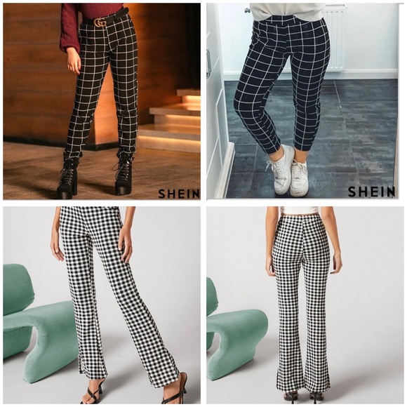 NWOT 2 Pairs SHEIN Black & White Stretchy Pull-On Pants - Picture 12 of 12